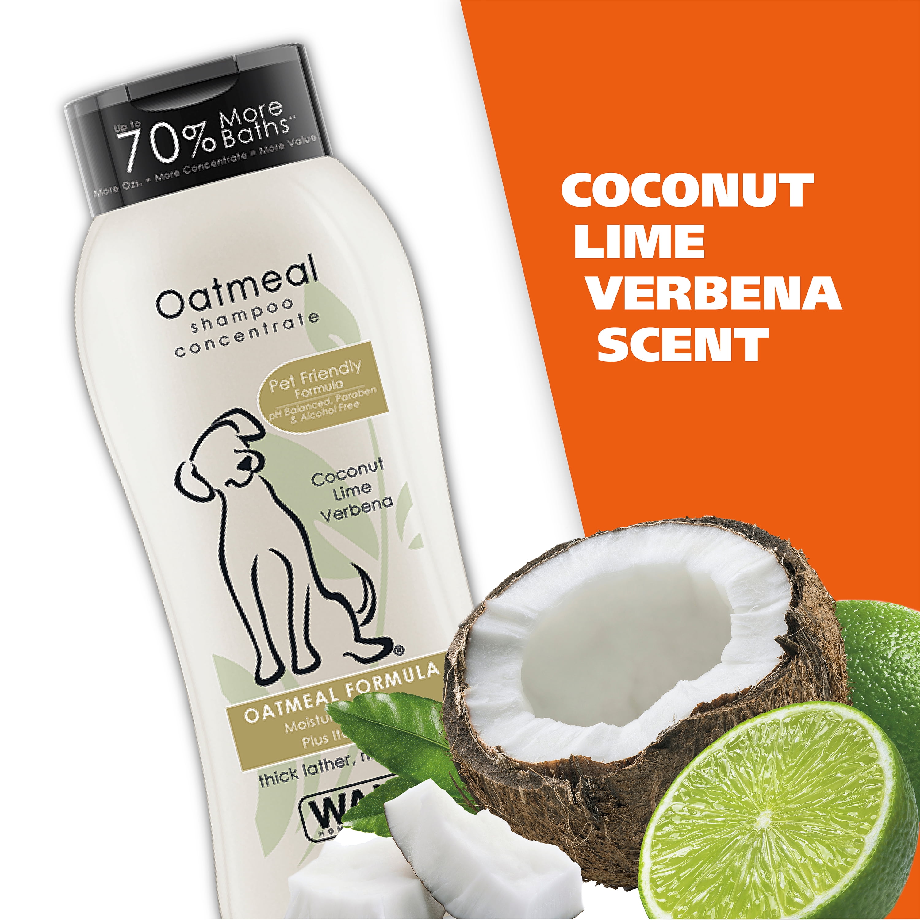 Wahl Oatmeal Dog Shampoo Concentrate, Coconut Lim Verbena Scent - Model 820004A