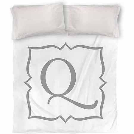 Idg Silver Script Monogram Duvet Cover Walmart Com