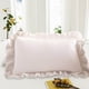 thumbnail image 1 of Fundas decorativas para cojines - 45x45cm y 50x30cm Juego de 2 - diseño blanco suave con volantes para sofá, salón y cama, 1 of 6