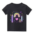 thumbnail image 7 of Fesfesfes Children Breathable T-shirt With Short Sleeve for Boys Girls School Season Round Neck Short Sleeve Casual Versatile Tops for Outdoor(Black#1,12 Years), 7 of 7