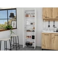 thumbnail image 4 of Baleare Pantry Cabinet, Five Interior Shelves, Four Legs White, 4 of 11