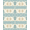 Teal Beige Ivory, Pattern 4, variant on ODIKA Nautical Marine Coral Reef Border Round Jellyfish Door Turtle Ocean Playful for Playroom, Bedroom, Reading Nook, Pet Friendly & Kids Safe Play