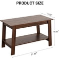 thumbnail image 2 of M optimized Coffee Table, Coffee Table for Living Room, Modern Farmhouse Coffee Table with Storage Shelf, 2-Tier Living Room Table Rectangular Center Table, Home Office Industrial Cocktail Tables, 2 of 7