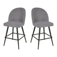 thumbnail image 5 of Flash Furniture Lyla 30"H Square Adjustable Mid Back Barstool, Gray, 5 of 12