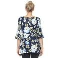 thumbnail image 3 of White Mark Women's Maternity Floral Bell Sleeve Tunic Top, 3 of 6