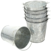 FRCOLOR  6 Pcs Deck Planters Small Tin Bucket Flowerpot Large Outdoor Clay Office