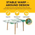thumbnail image 4 of Happy Birthday Table Cloths for 4 Foot Rectangle Tables, Green Dress Crown Carriage Flowers Butterfly Patio Waterproof Elastic Fitted Tablecloths, Washable Rectangular Table Cover for Camping, 4 of 8