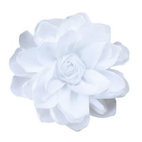fenteer Flower Brooch Corsage Accessory Hair Clip Pins for Wedding Dance Women Dress White