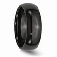 thumbnail image 4 of Black Ceramic Ring Band Wedding Standard Domed 8mm Polished, 4 of 6