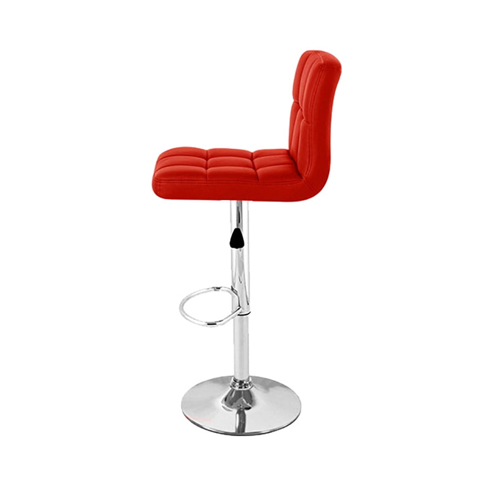 Modern Home Boris Contemporary Adjustable Height Bar/Counter Stool - Chrome Base/Footrest Barstool (Merlot)