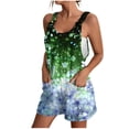 thumbnail image 2 of Gspmoly Shorts de Course pour Femmes, Shorts d'Été Confortables et Décontractés pour Femmes à Bretelles, Shorts Imprimés avec Poches, Combinaison-Short, Shorts de Randonnée pour Femmes en Liquidation Violet TTTG, 2 of 6