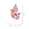 thumbnail image 2 of Vickerman 22" Red Glitter Lace Holly Leaf Artificial Christmas Spray. Includes 12 sprays per pack., 2 of 3