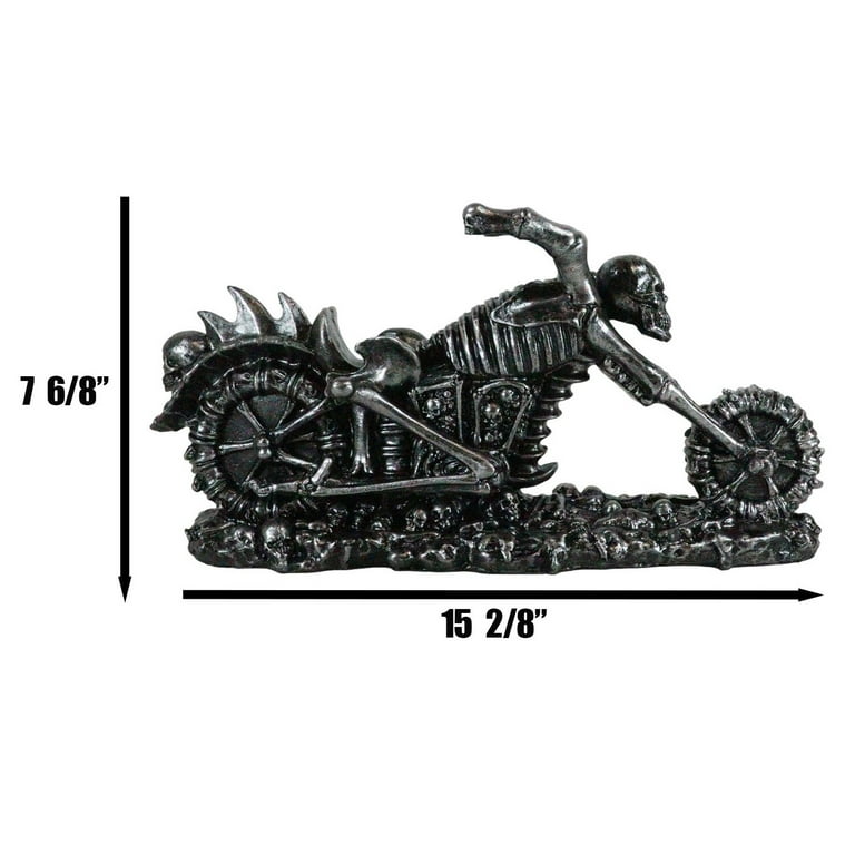 Ebros Hell Ghost Rider Skull Chopper Motorbike Wine Holder