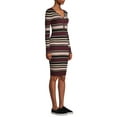 No Boundaries Long Sleeve Metallic Strip Dress - Walmart.com
