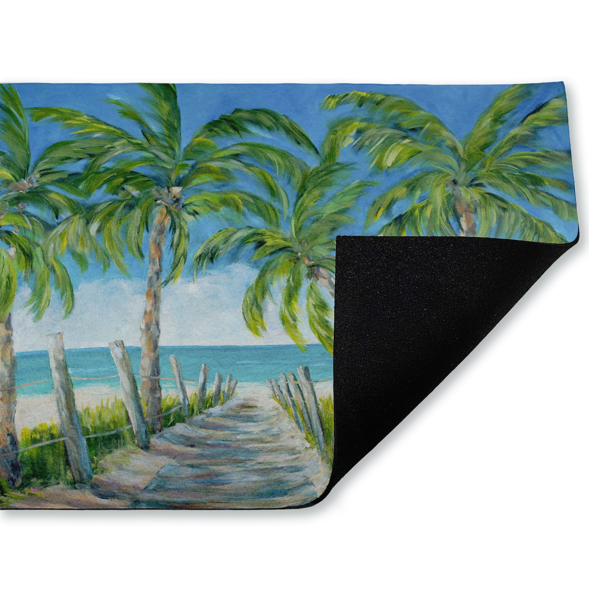 Stupell Industries Beach Path Lined with Palms Printed Outdoor Door Floor Mat, design by Julie DeRice