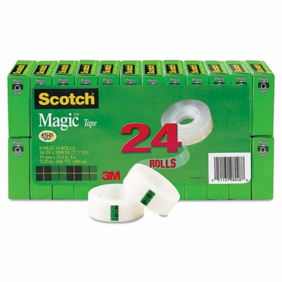 1PACK 3M Scotch® Magic Office Tape Value Pack, 3/4" x 1000", 1" Core, Clear
