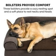 thumbnail image 2 of FurHaven Pet Products Faux Fleece & Chenille Cooling Gel Top Sofa Pet Bed for Dogs & Cats - Coffee, Jumbo, 2 of 13