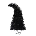 thumbnail image 4 of KAAYEE6FT Pre-Lit Curved Black Christmas Tree with LED Lights, Whimsical Hinged Artificial Tree with 900 Branch Tips, 250 Orange & Purple LEDs, Metal Stand, 4 of 16