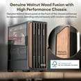 thumbnail image 2 of Okinos Cypress 7 ATX Mid Tower Tempered Glass Side Panel 4 x 120mm PWM Fans Genuine Walnut Wood Case, 2 of 9
