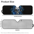 thumbnail image 5 of Jeiento Skull Rose Windshield Sun Shade Compatible with Jeep Wrangler JK JL Windshield Shade Heat Shield Windshield Cover Bolck UV Rays & Protect Car Interior, 5 of 6