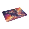 thumbnail image 2 of Xecao Astronaut Dolphin print Flannel Mat: Non-slip, 16x24in. Ideal for kitchen, bedroom, bath & living room., 2 of 9