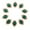 Green, variant on 10Pcs Vintage Glass Crystal Rhinestone Button Flatback Embellishment for Hair Flower Bags Garment DIY Craft Decoration, 33 x 25 mm Red