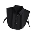 thumbnail image 2 of Blusa de media camisa única con cuello falso para mujer, ideal para uniformes y atuendos diarios., 2 of 8