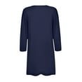 thumbnail image 5 of Cardigan Sweaters Womens Open Front Cardigans Fall Outwear Thin Cover Ups Three Quarter Sleeve Cardigan Sweaters Dark Blue XL, 5 of 6