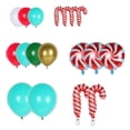thumbnail image 1 of Kit de arco de guirnalda de globos navideños Apuakthei: globos de caramelo con confeti rojo, verde y dorado para decoración de fiestas navideñas, 1 of 5