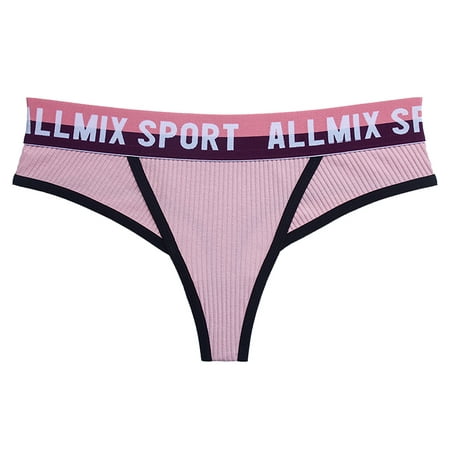 

BUIgtTklOP No Boundaries Underwear Women Panties Sports Striped Low Waist Seamless Minimalist Thong M-XL