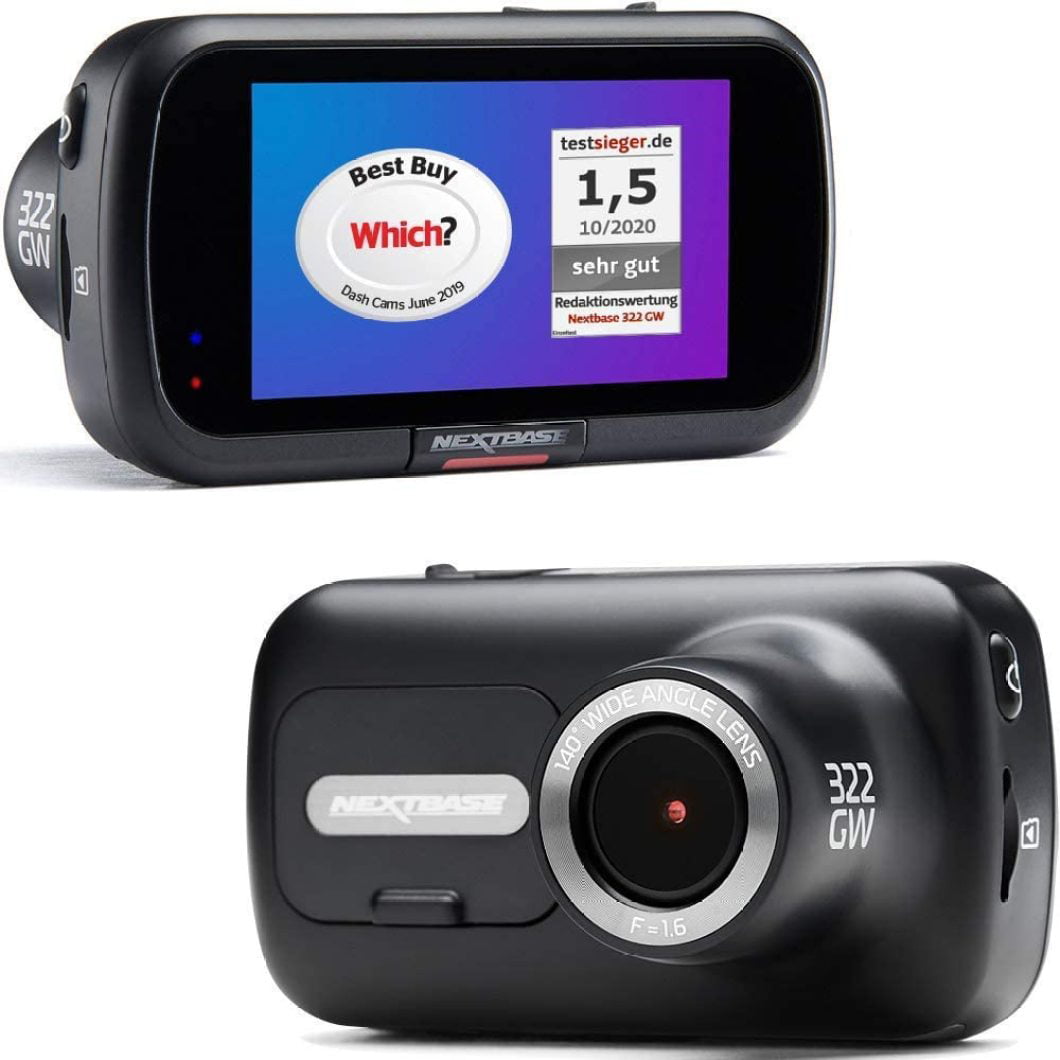 Nextbase 112 120 ° Betrachtungswinkel Schwarz 720p HD Dashcam Überwachungskamera & Auto-Kamera mit DVR Aufnahme Funktion