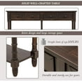 thumbnail image 5 of Harper & Bright Designs Retro Console Table Sofa Table for Entryway with Drawers and Shelf Living Room Table, 5 of 7