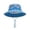 Blue, variant on Boys & Girls Cotton Tie Bow Bucket Hats with Wide Brim Printed Sun Protection Hat Summer Beach Hat for 1-8 Years