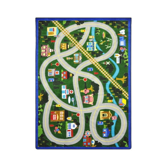 My Community Helpers 7'8" x 10'9" Area Rug In Color Multi