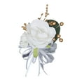 thumbnail image 3 of Tachiuwa Wedding Boutonniere Brooch Pin for Suit Bride Boutonniere Romantic Groom Flower Bridegroom Boutonniere for Wedding Party Prom White, 3 of 10