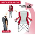 thumbnail image 4 of KingCamp Red Cup Holder Camping Chair - Lightweight Folding Design, 220 lbs Capacity, Sip Your Drink Hands-Free Outdoors, 4 of 6