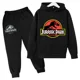 thumbnail image 4 of Sudadera con capucha y pantalón de dinosaurio de dibujos animados para niños, sudadera con capucha Jurassic World Dominion, ropa para niños de 4 a 14 años, traje de manga larga para otoño, 4 of 5