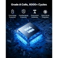 thumbnail image 5 of KFFKFF 48V 100Ah LiFePO4 Lithium Battery with Integrated 100A BMS, 51.2V Server Rack Design, Bluetooth Monitoring, 5.12kWh Capacity, Up to 6000 Cycles, LCD Screen, Ideal for Off-Grid, Solar Systems, 5 of 9