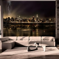 Tiptophomedecor New York Wallpaper Wall Mural - Storm In New York City