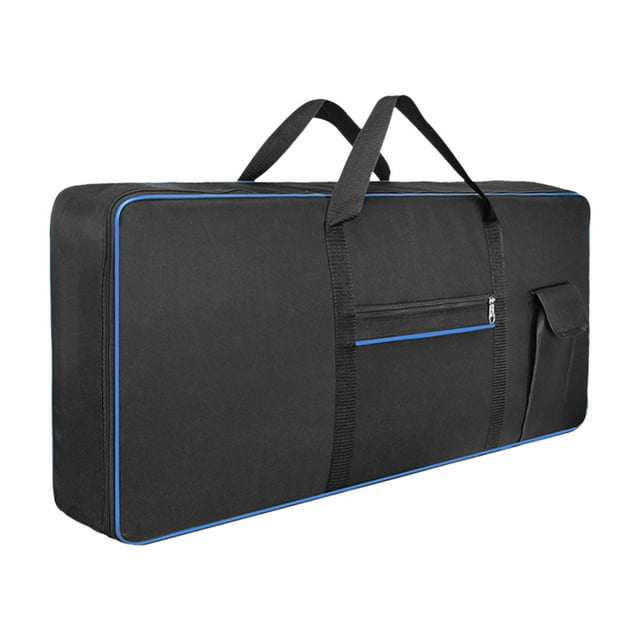 BELOVING Sac à Clavier 61 Touches Sac à Dos Étui de Piano Électrique pour Concert Tournée Performance Bleu