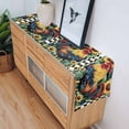 thumbnail image 4 of Table Runner Watercolor Rooster Sunflower Table Decoration for Kitchen Dinning Retro Black Plaid Table Decoration for Indoor Outdoor Party Wedding Decor 13x72 Inch, 4 of 7