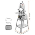 thumbnail image 4 of VEVOR Electric Meat Saw, 1800W Stainless Vertical Cutter, 19.1"x15" Workbench, 7.09" Cutting Thickness, Includes 5 Blades for Slicing Frozen Meat, Pork, Beef, and Ribs, 4 of 9