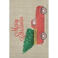 thumbnail image 2 of Addison Rugs Mayfield Washable Holiday Truck & Tree Red Rectangle Rug, 10' x 14', 2 of 6
