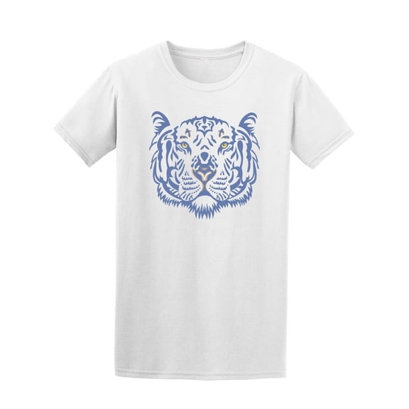 Blue Tiger Face Tee. Men's -Image by Shutterstock