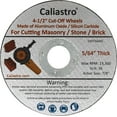 thumbnail image 6 of 10 Pack – 4 1/2 Cut Off Wheel Concrete Grinding Wheel for Cutting Masonry Stone Brick Block - Compatible with All 4 1/2 inch Angle Grinder - Caliastro, 6 of 9
