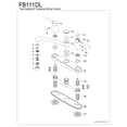 thumbnail image 4 of Kingston FB111DL Concord Two-Handle 2-Hole 8" Centerset Kitchen Faucet in Polished Chrome, 4 of 5
