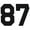 Number 87 Gold - Black Hat, variant on Classic Flat Bill Visor Snapback Hat Custom Color Player Team Numbers, Number 27 Royal, Grey Royal Hat