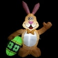 thumbnail image 3 of Northlight Inflatable LED Lighted Easter Bunny with Egg Outdoor Decoration - 4', 3 of 7