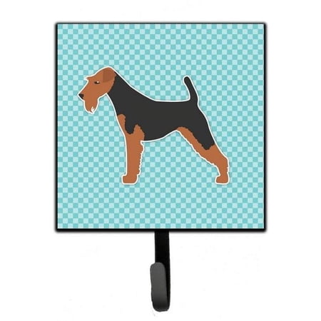 Carolines Treasures BB3685SH4 Welsh Terrier Checkerboard Blue Leash or Key Holder