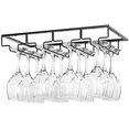 thumbnail image 1 of Zshan Wine Glass Holder Hanging Wine Glass Rack with 4 Rails Stemware Rack Mounted Under Shelf Cabinet for Kitchen Bar, 1 of 3